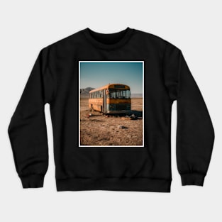 A broken down bus in the desert Crewneck Sweatshirt